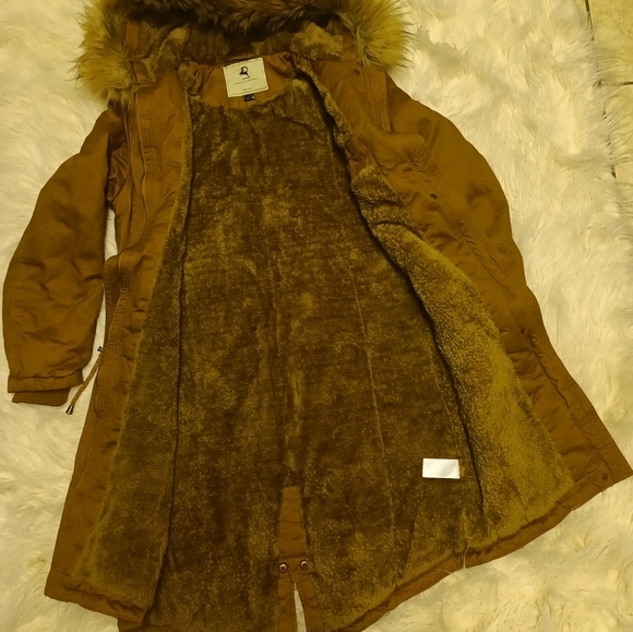 UOIUXC Women,s Hooded Winter coat Warm Fleeced Parka Long Jackets Size M - Picture 3 of 9